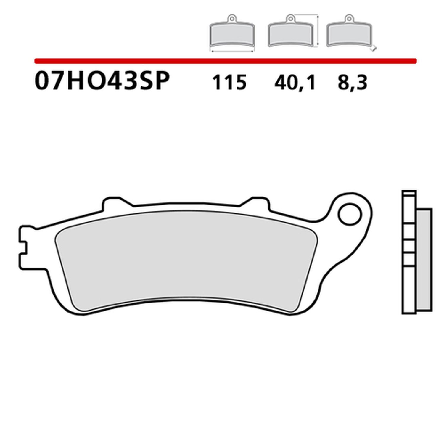 BREMBO brzdové destičky KH261 / KH281 SINTER SP (slinutý kov) zadní (ECE R90)