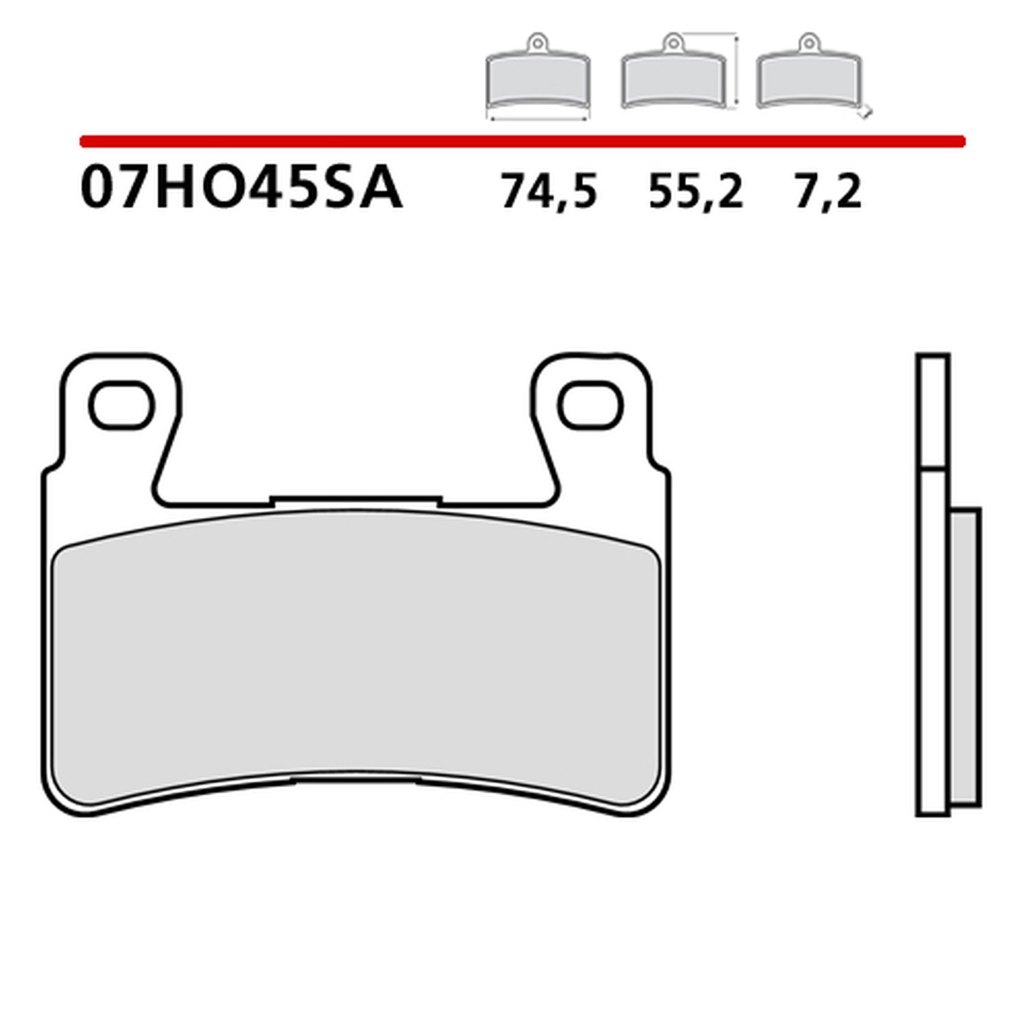 BREMBO brzdové destičky KH265 / KH296 SINTER SA (slinutý kov) přední (ECE R90)