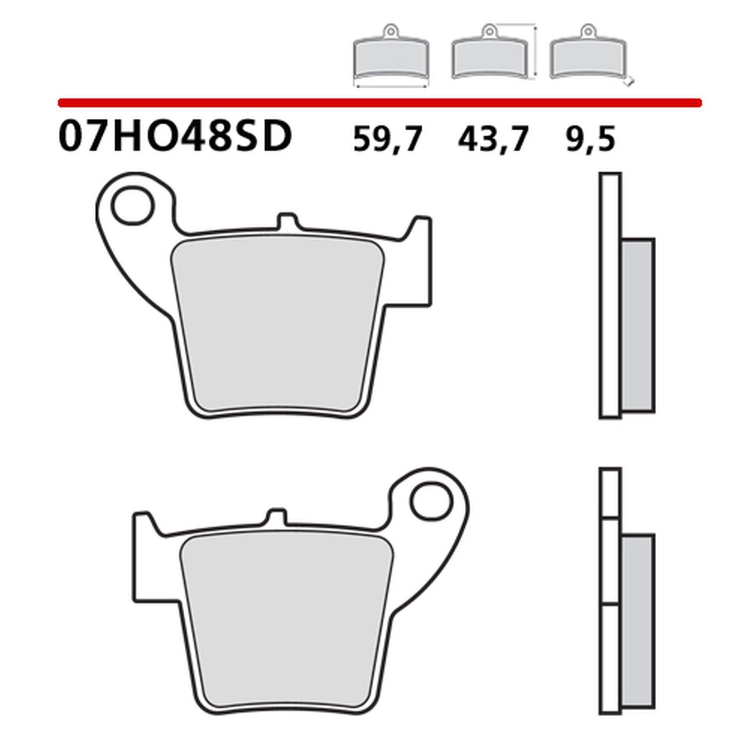 BREMBO brzdové destičky KH346 OFF ROAD SINTER SD (slinutý kov) (ECE R90)