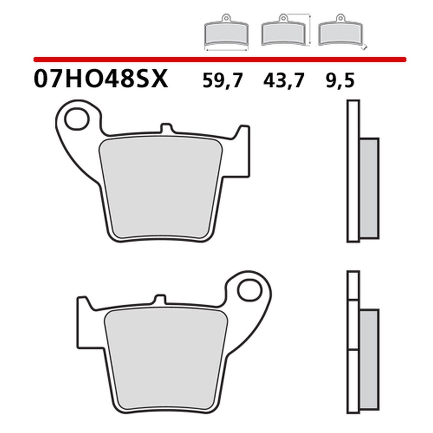 BREMBO brzdové destičky KH346 RACING OFF ROAD / SUPER MOTARD SINTER SX (slinutý kov)