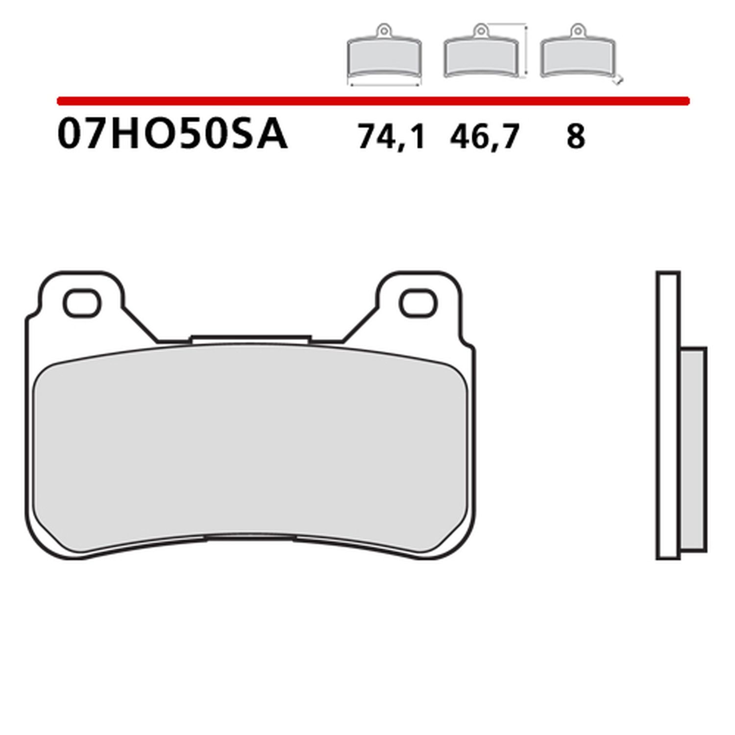BREMBO brzdové destičky KH390 SINTER SA (slinutý kov) přední (ECE R90)