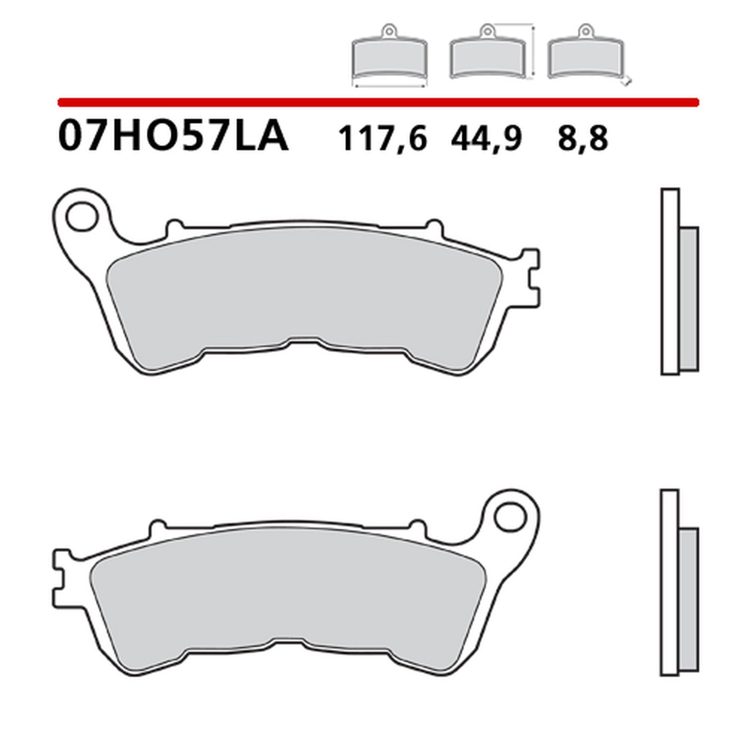 BREMBO brzdové destičky KH388 SINTER LA (slinutý kov) přední (ECE R90)