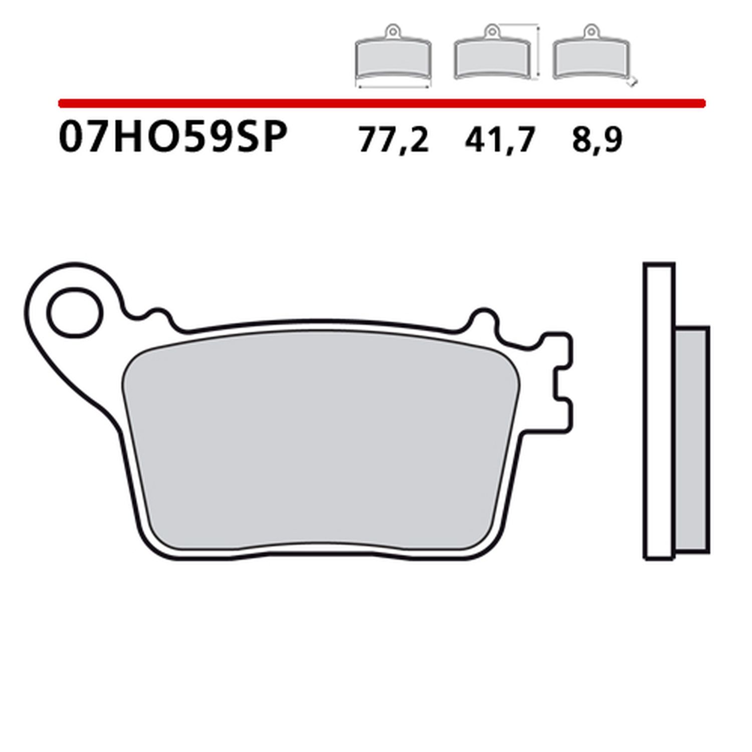 BREMBO brzdové destičky KH436 SINTER SP (slinutý kov) zadní (ECE R90)