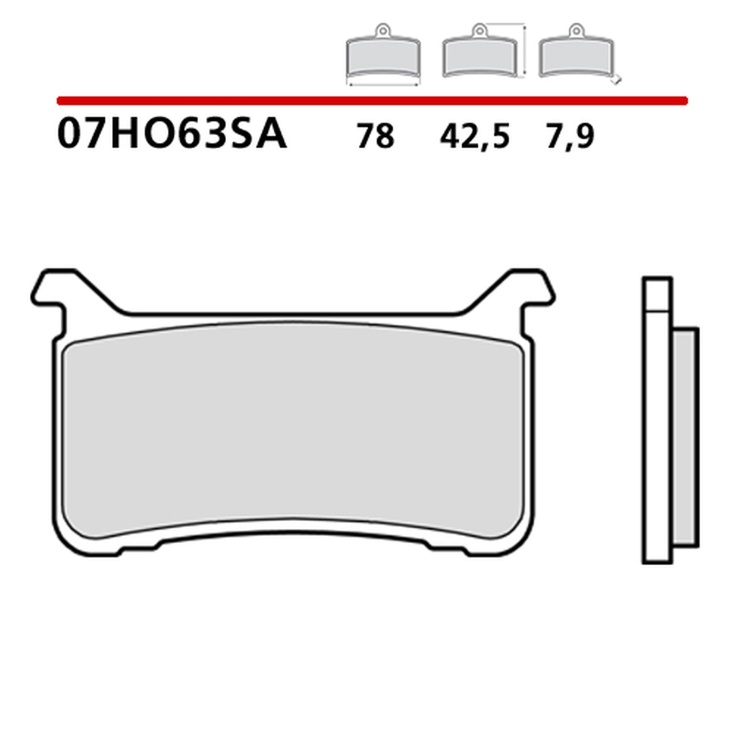 BREMBO brzdové destičky KH700 SINTER SA (slinutý kov) přední (ECE R90)