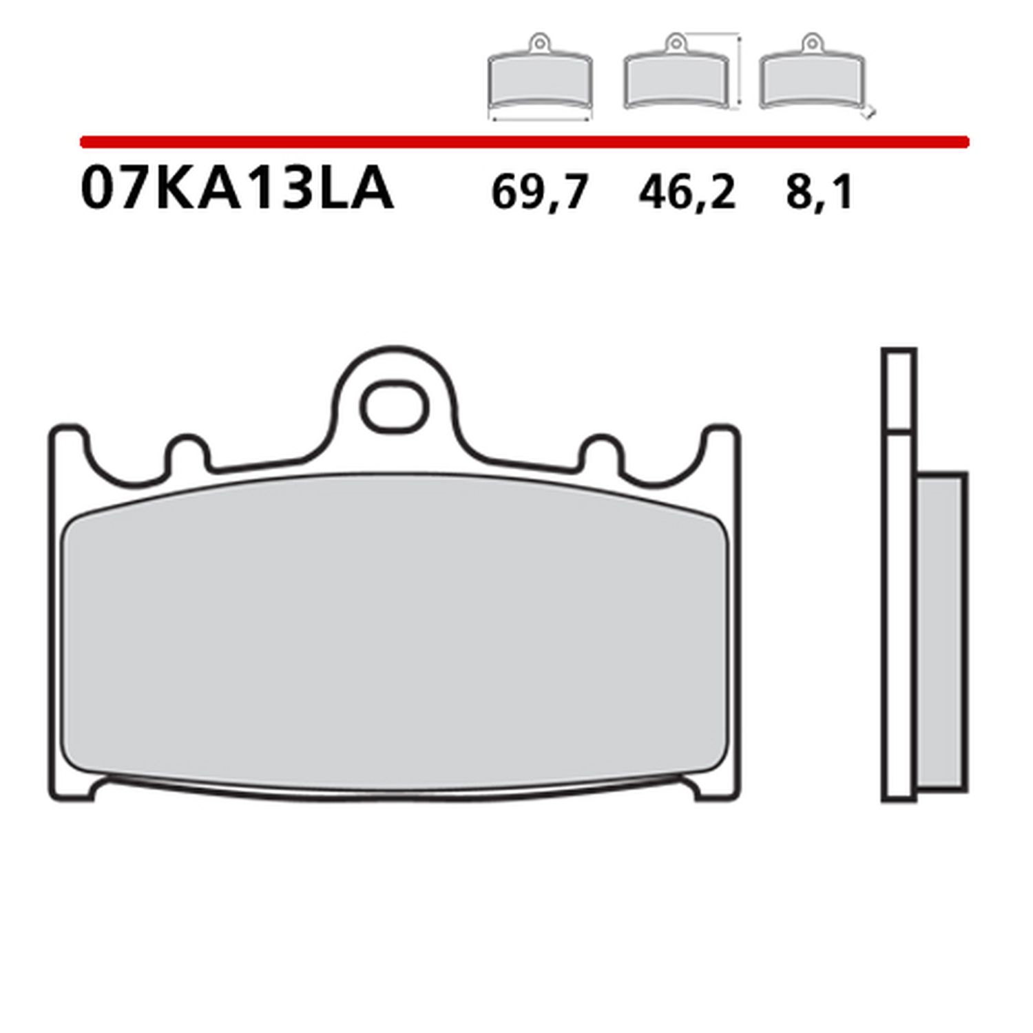BREMBO brzdové destičky KH158 SINTER LA (slinutý kov) přední (ECE R90)