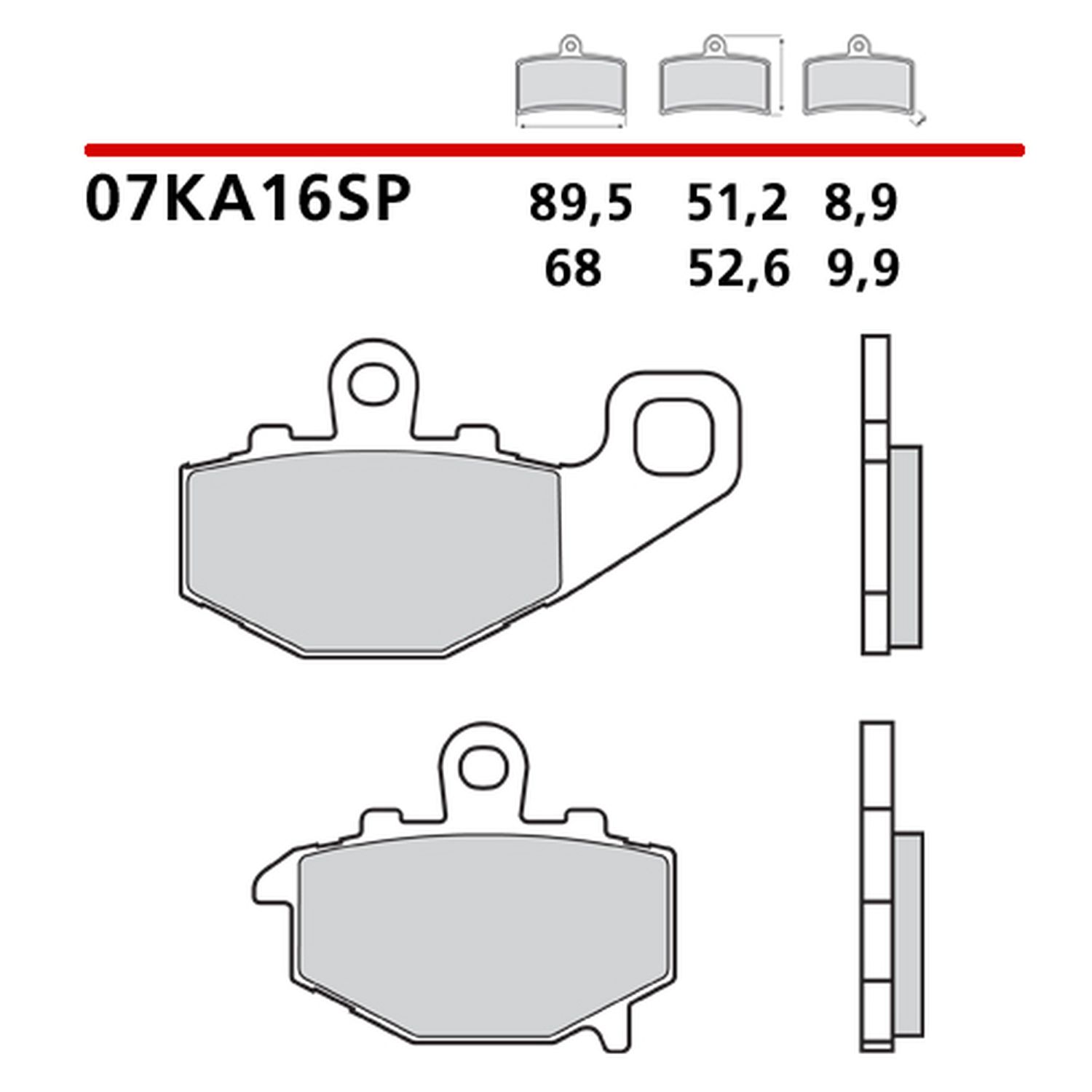 BREMBO brzdové destičky KH192 SINTER SP (slinutý kov) zadní (ECE R90)