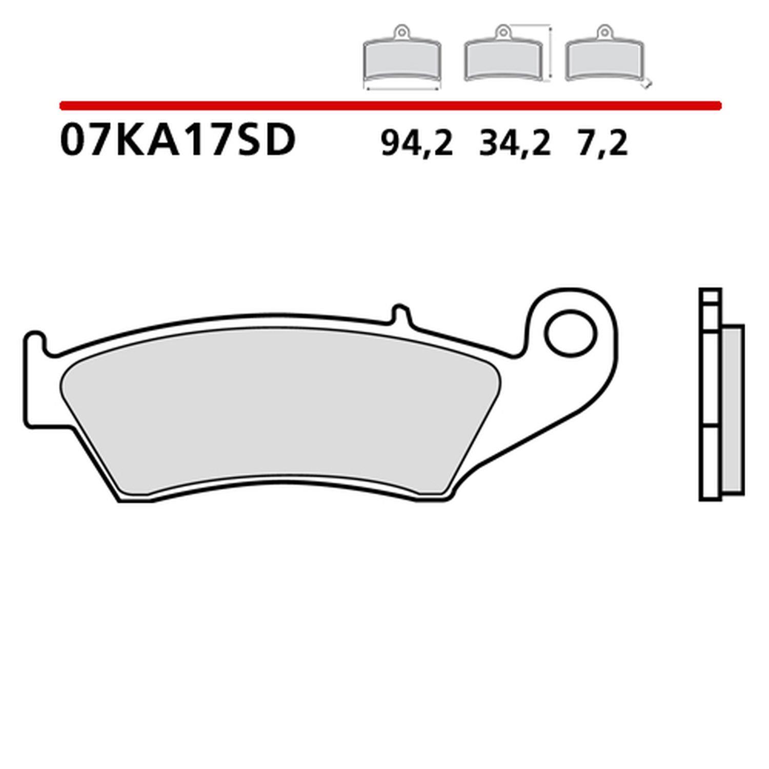 BREMBO brzdové destičky KH185 OFF ROAD SINTER SD (slinutý kov) (ECE R90)