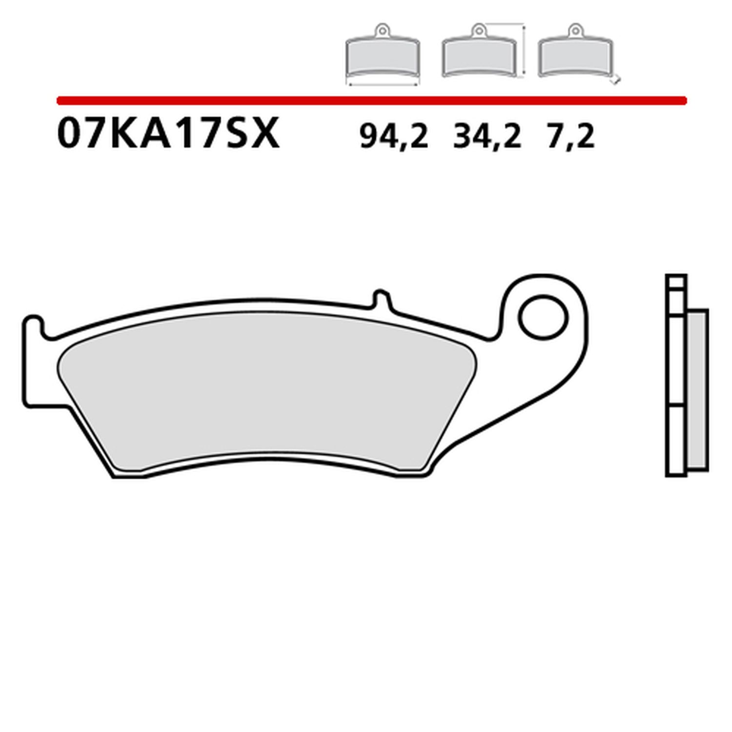 BREMBO brzdové destičky KH185 RACING OFF ROAD SINTER SX (slinutý kov) přední/zadní