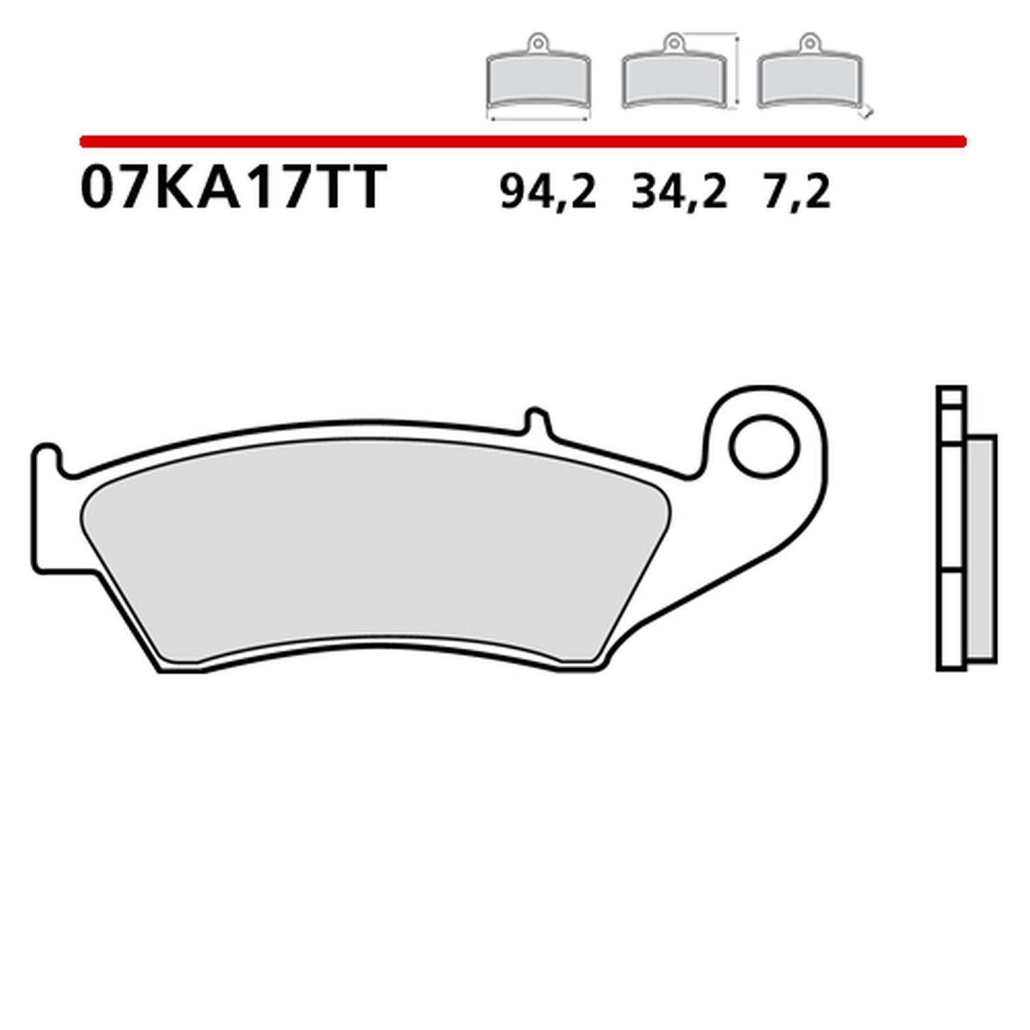 BREMBO brzdové destičky KH185 OFF ROAD / ROAD CARBON CERAMIC TT (polokovové) (ECE R90)