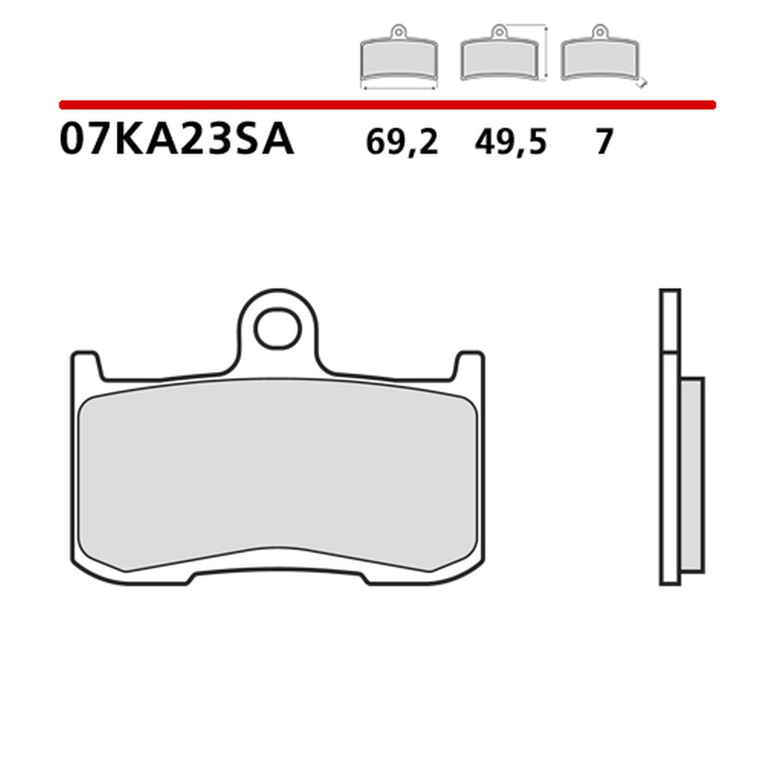 BREMBO brzdové destičky KH347 SINTER SA (slinutý kov) přední (ECE R90)