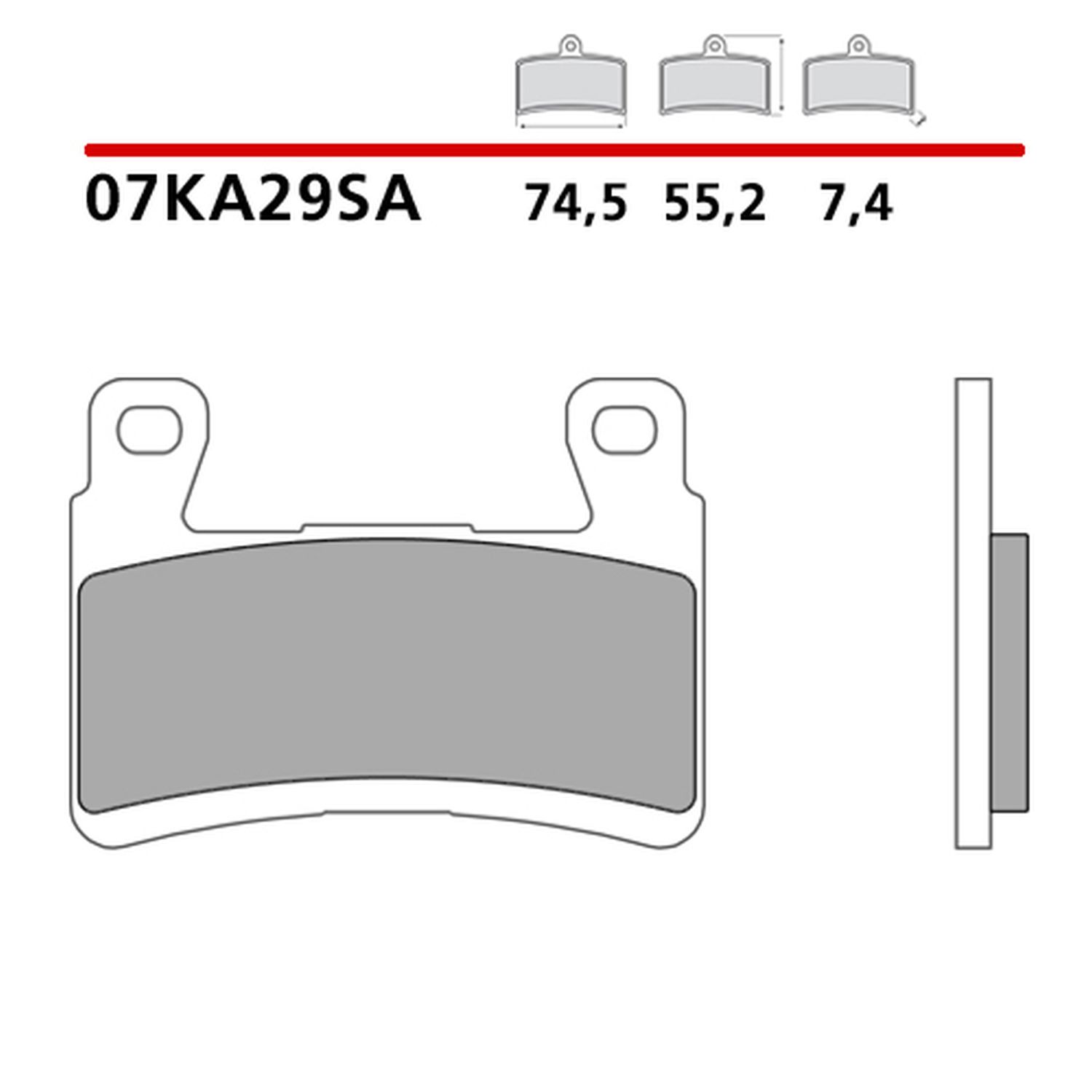 BREMBO brzdové destičky KH265 / KH296 SINTER SA (slinutý kov) přední (ECE R90)