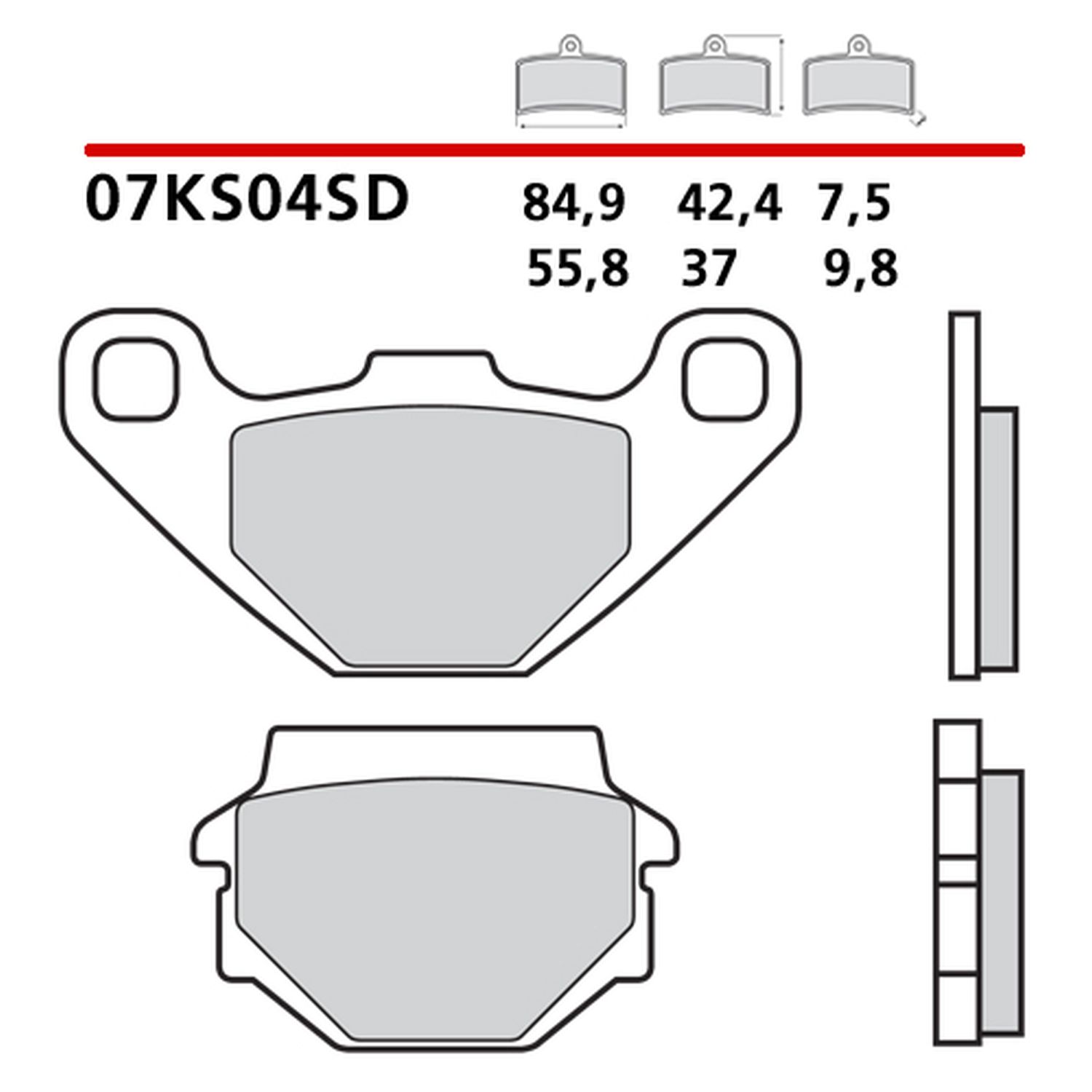 BREMBO brzdové destičky KH67 OFF ROAD SINTER SD (slinutý kov) přední/zadní (ECE R90)