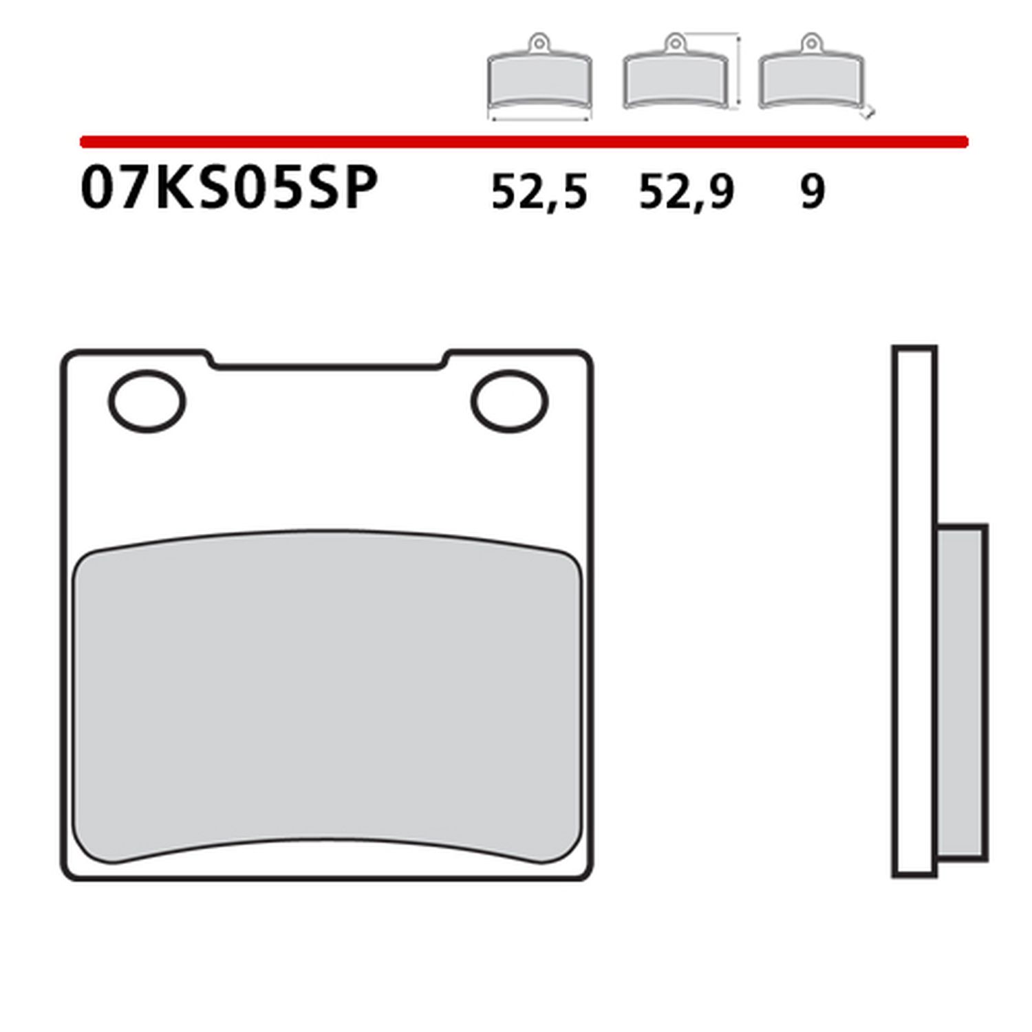 BREMBO brake pads KH161 SINTER SP (sintered metal) rear (ECE R90)