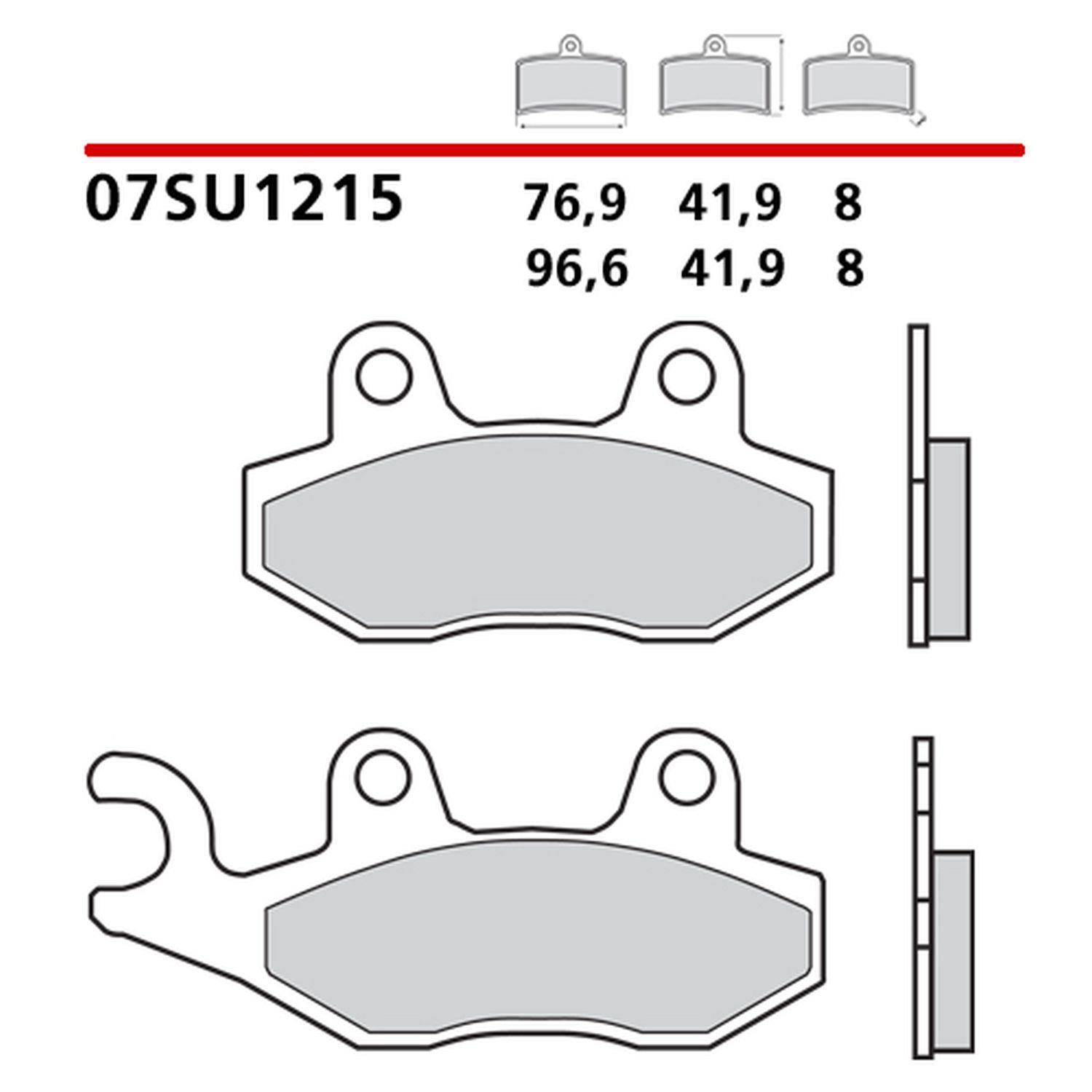 BREMBO brzdové destičky KH135 ROAD / OFF ROAD / SCOOTER CARBON CERAMIC (polokovová směs OEM)