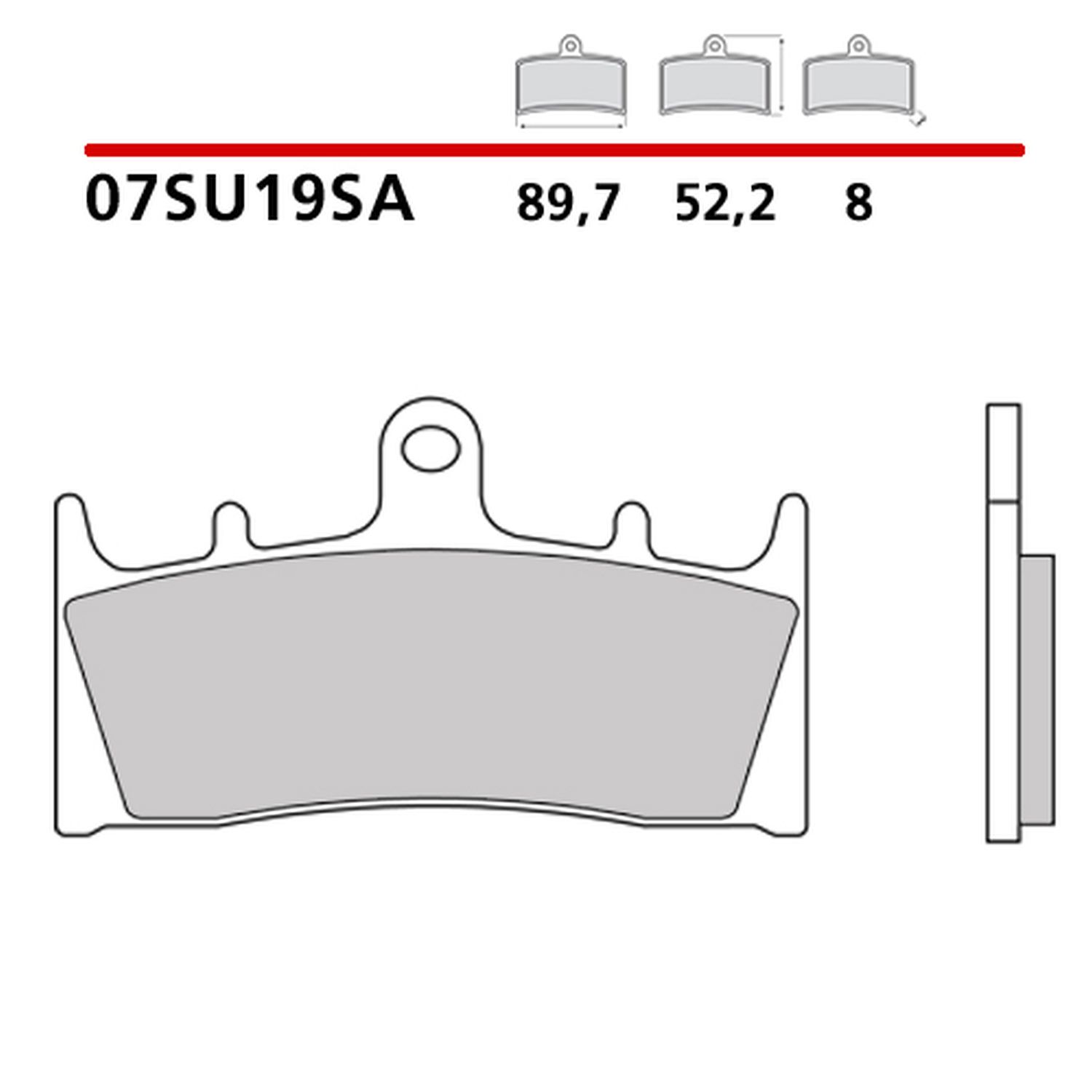 BREMBO brzdové destičky KH188 SINTER SA (slinutý kov) přední (ECE R90)