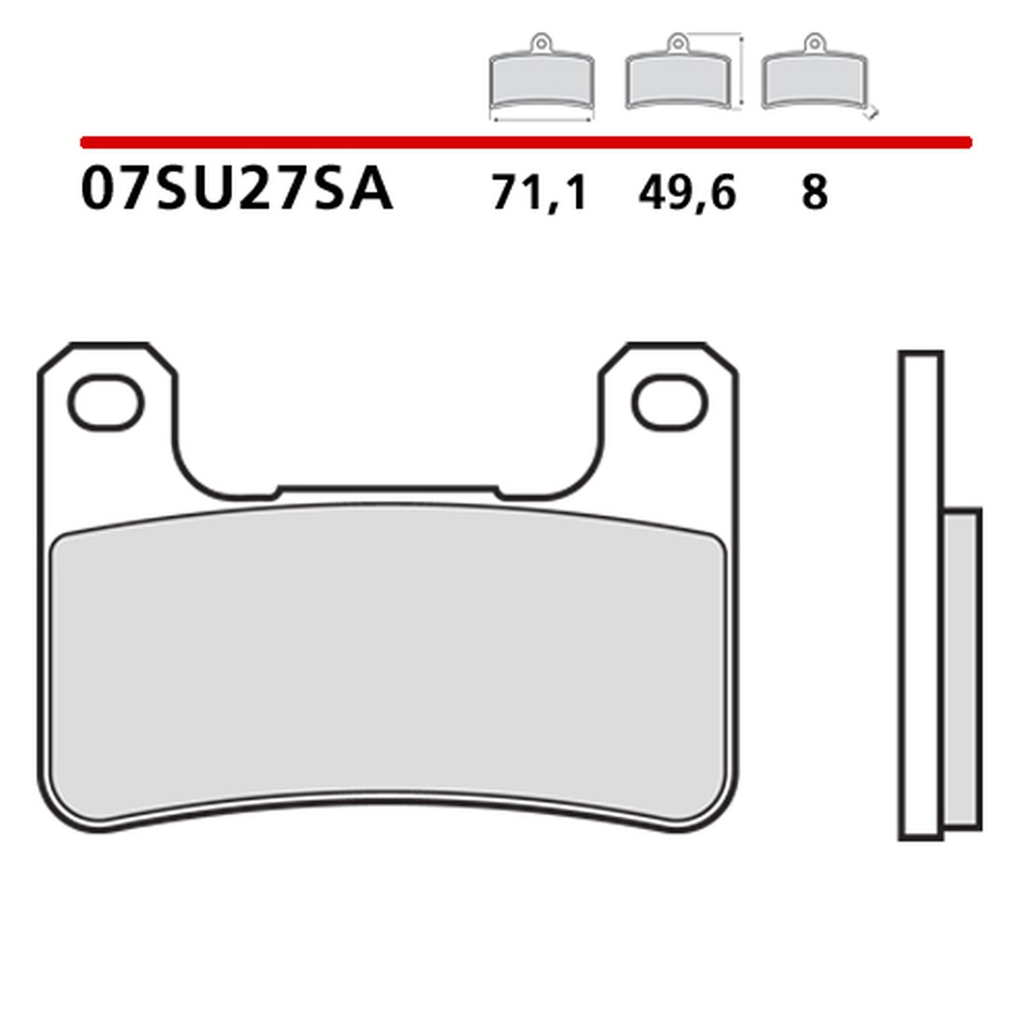 BREMBO brzdové destičky KH379 SINTER SA (slinutý kov) přední (ECE R90)