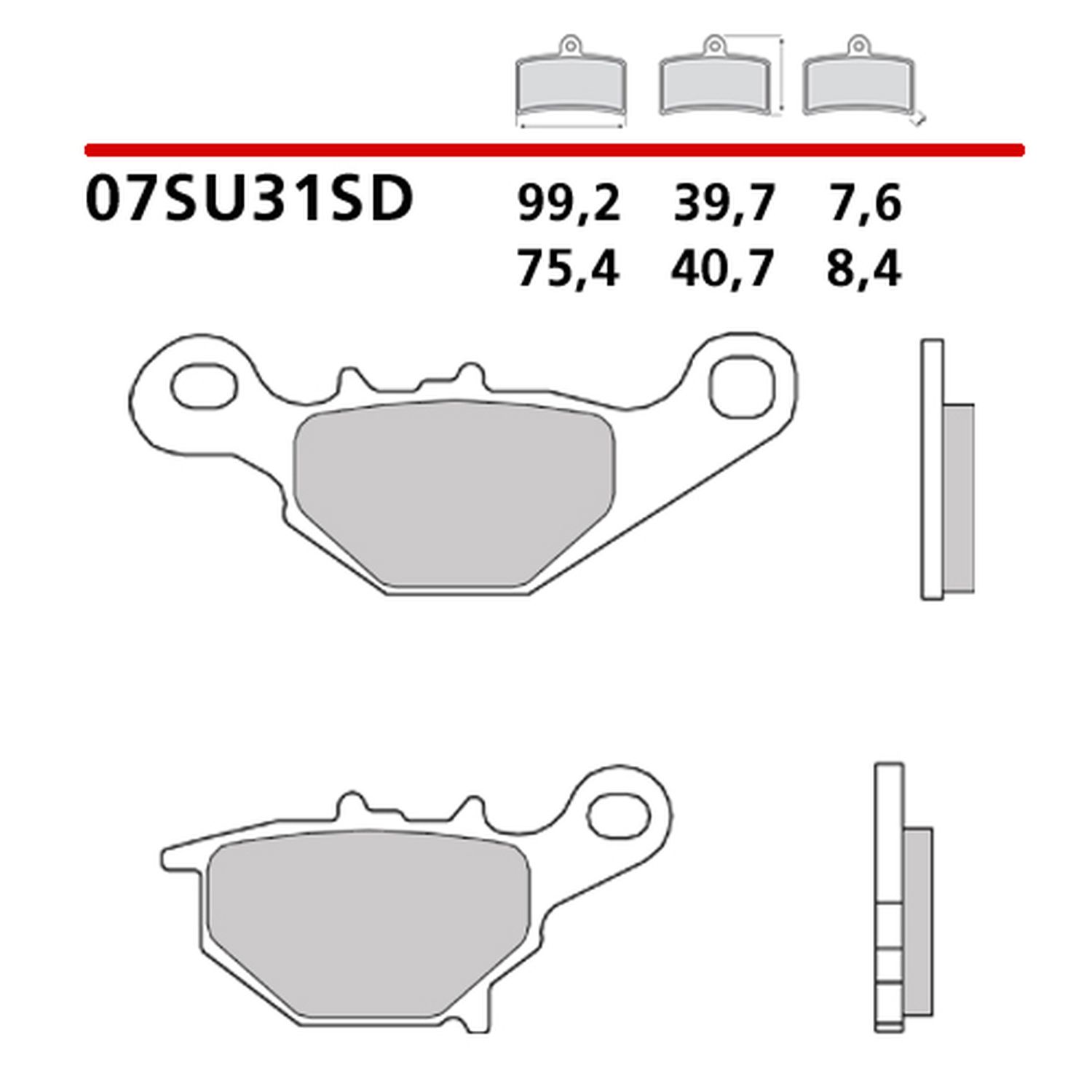 BREMBO brzdové destičky KH401 OFF ROAD SINTER SD (slinutý kov) přední/zadní (ECE R90)
