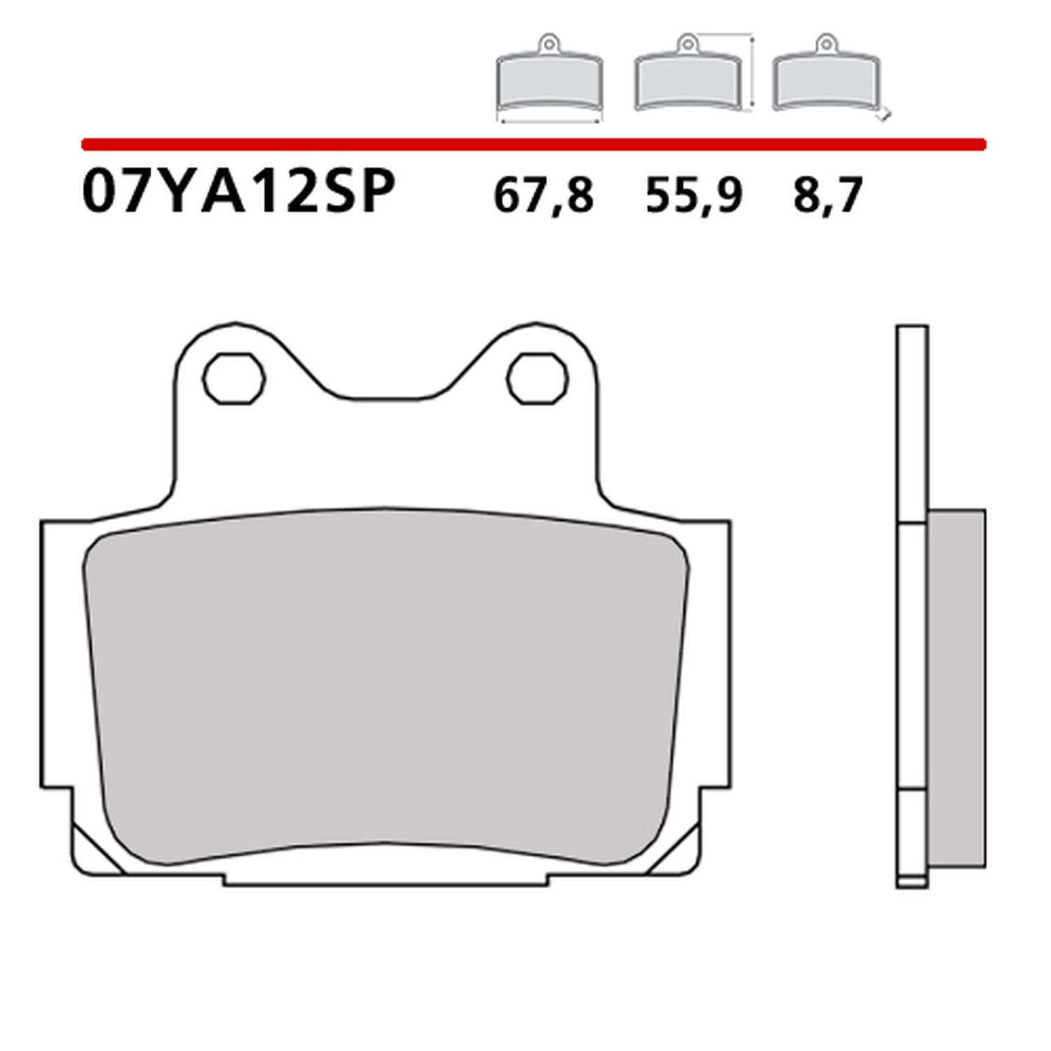 BREMBO brzdové destičky KH104 SINTER SP (slinutý kov) zadní (ECE R90)