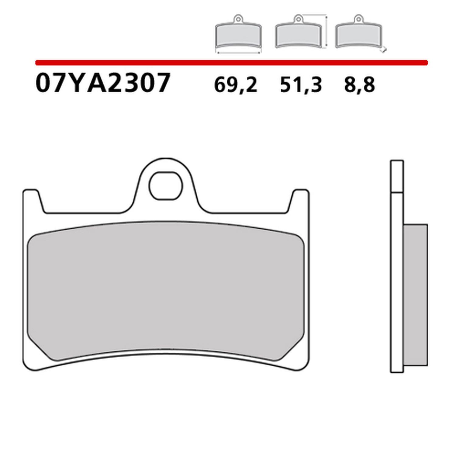 BREMBO brzdové destičky KH252 ROAD / OFF ROAD / SCOOTER CARBON CERAMIC (polokovová směs OEM)