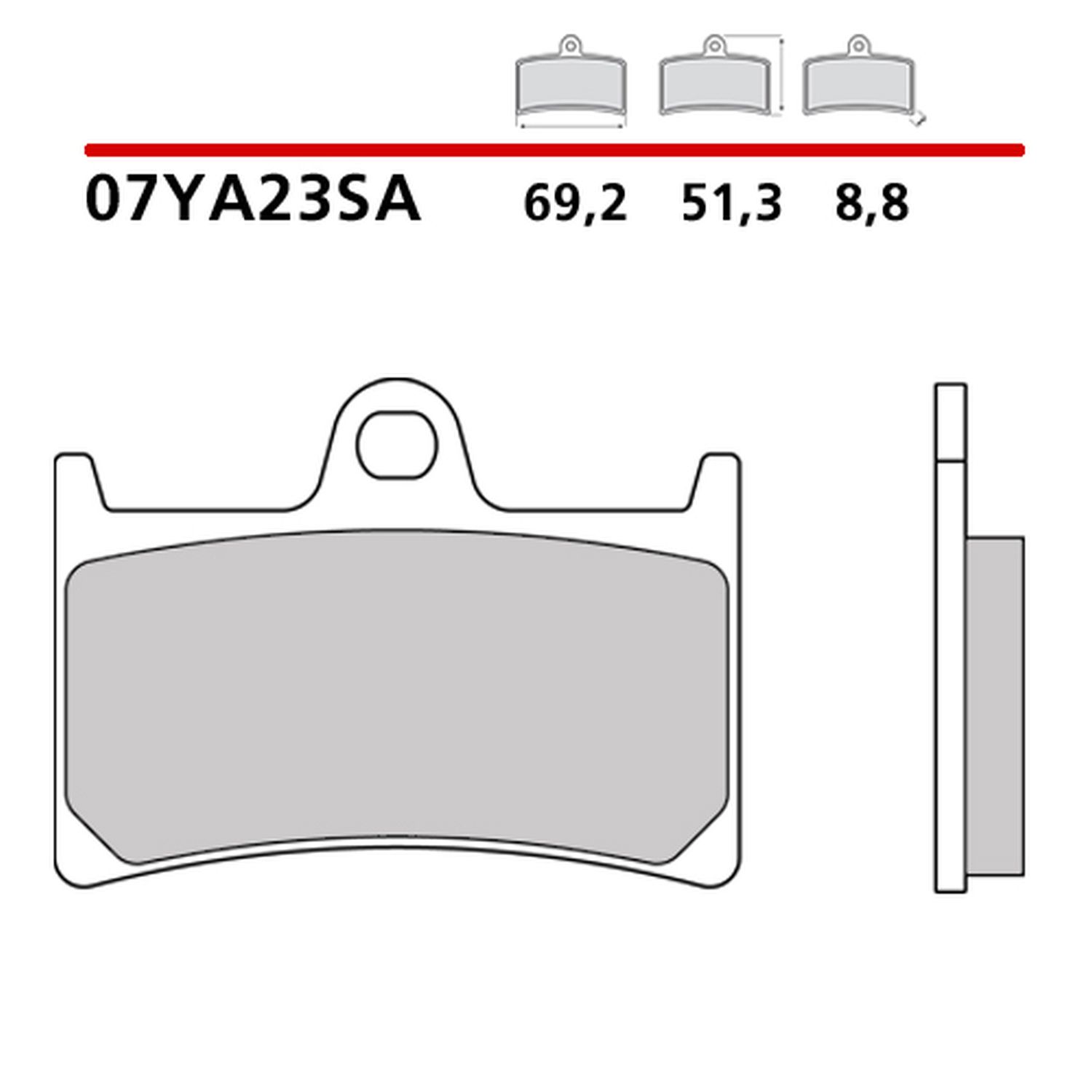 BREMBO brzdové destičky KH252 / KH380 SINTER SA (slinutý kov) přední (ECE R90)