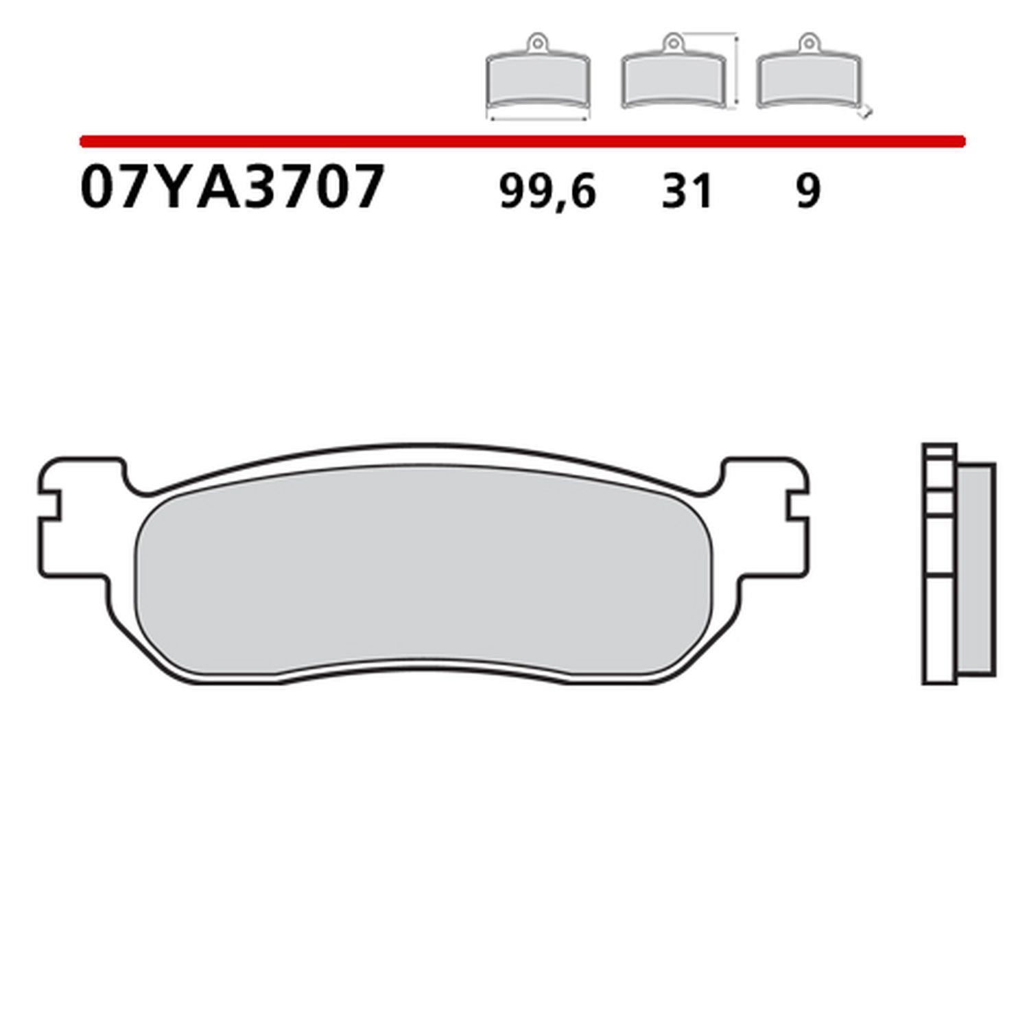 BREMBO brzdové destičky KH275 ROAD / OFF ROAD / SCOOTER CARBON CERAMIC (polokovová směs OEM)