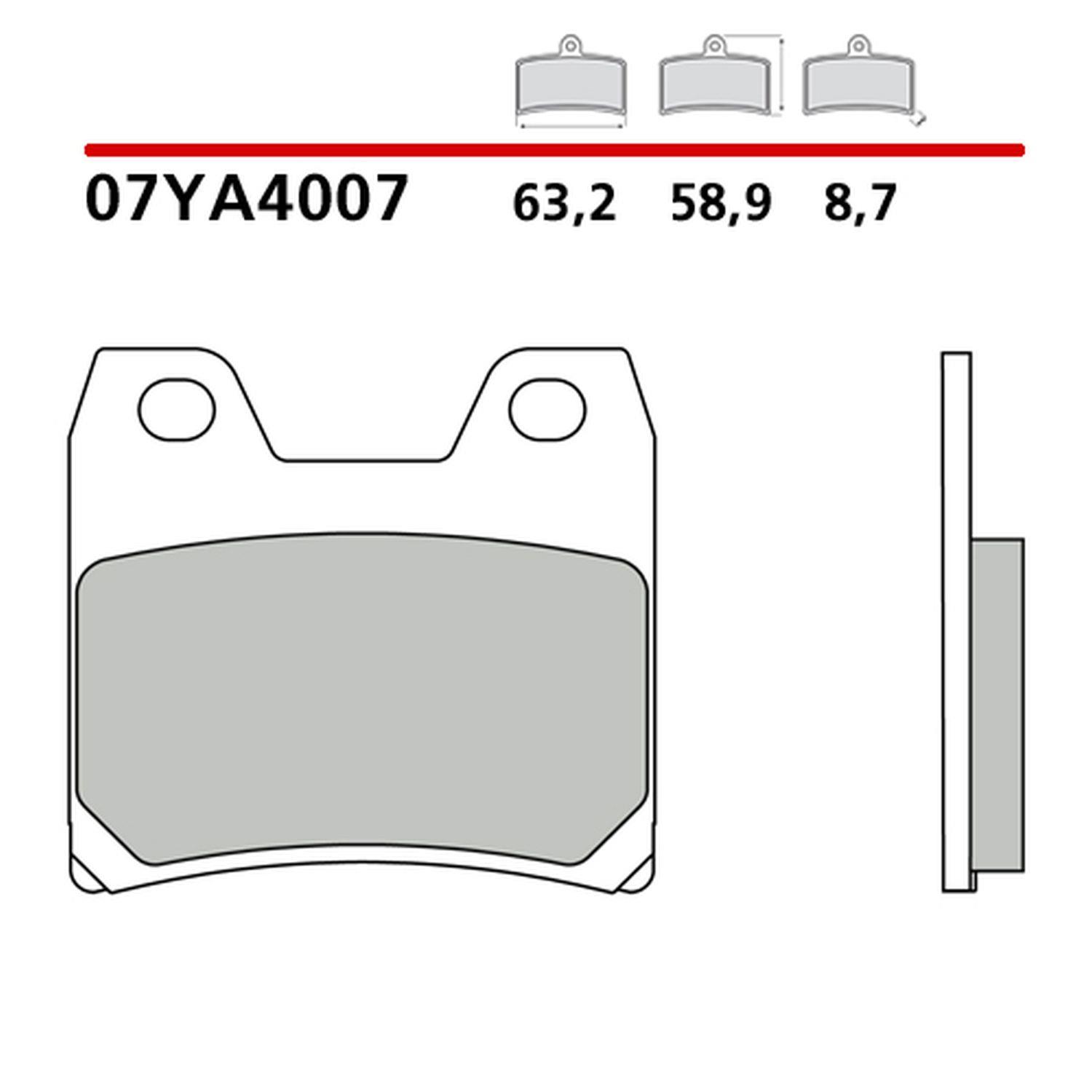 BREMBO brzdové destičky KH348 ROAD / OFF ROAD / SCOOTER CARBON CERAMIC (polokovová směs OEM)