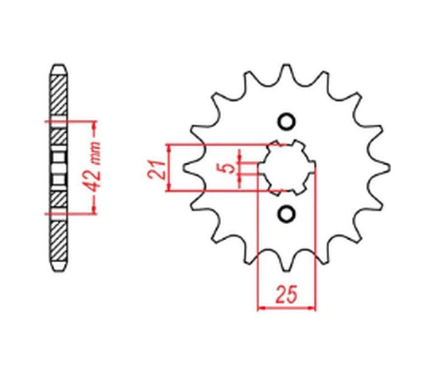 Sprocket front MTX 10-0Y1-16 (+2, JTF569.16)