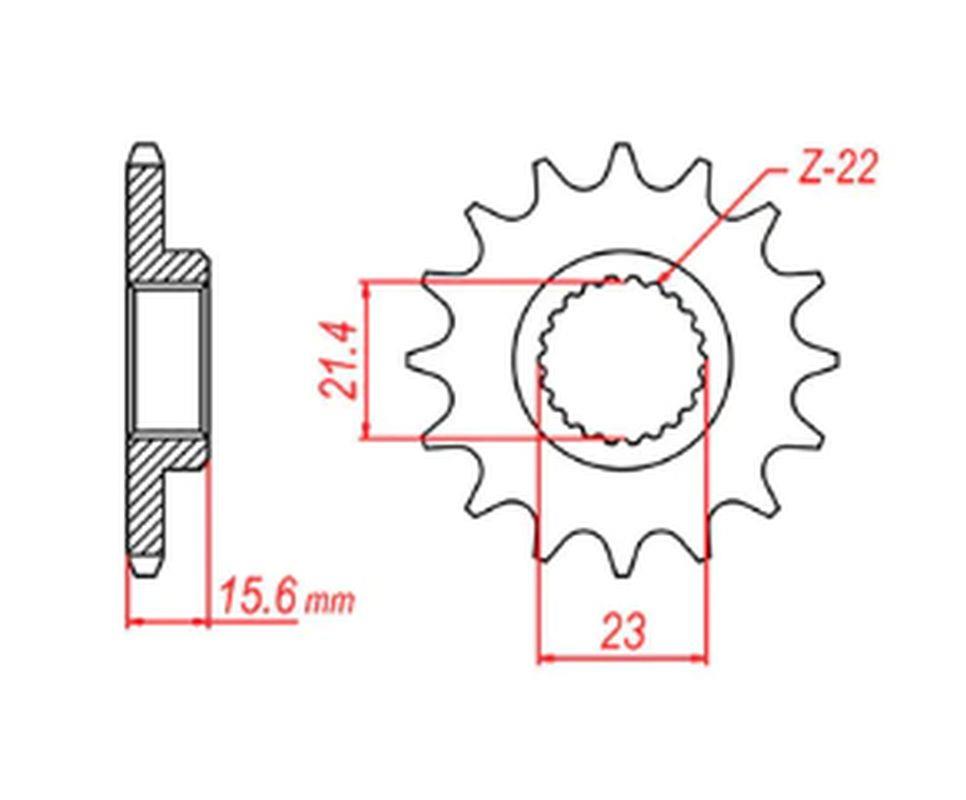 Sprocket front MTX 10-2NX-15 (JTF577.15)