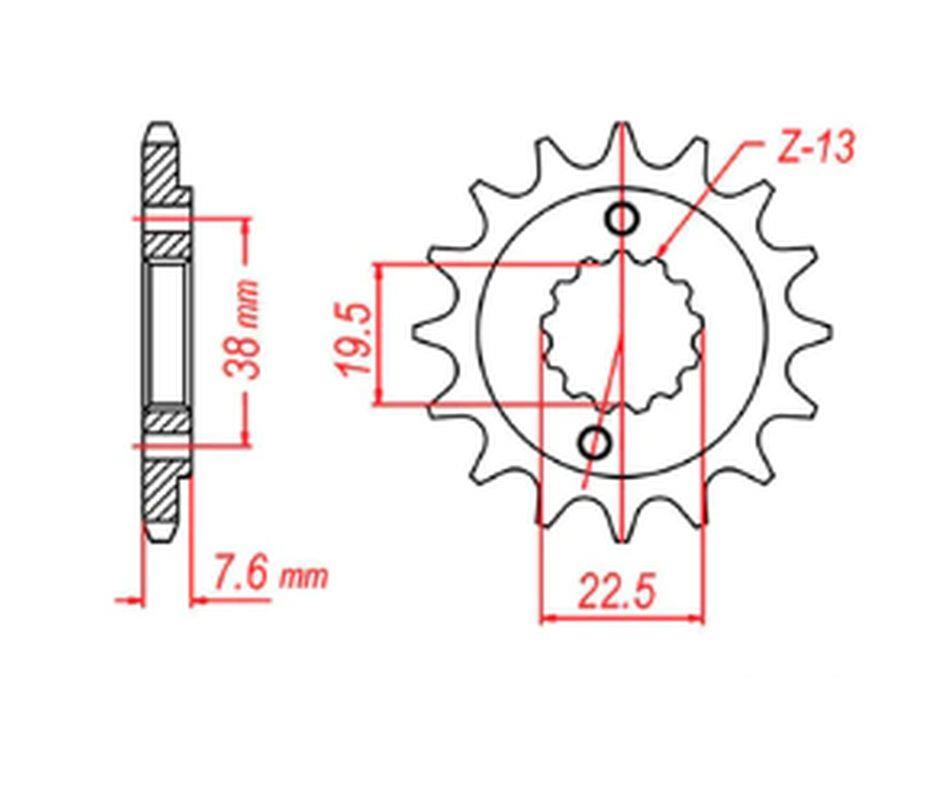 MTX PARTS 2023/03 ozubené kolo 2116 13 (JTF1401.13) (10-401-13)