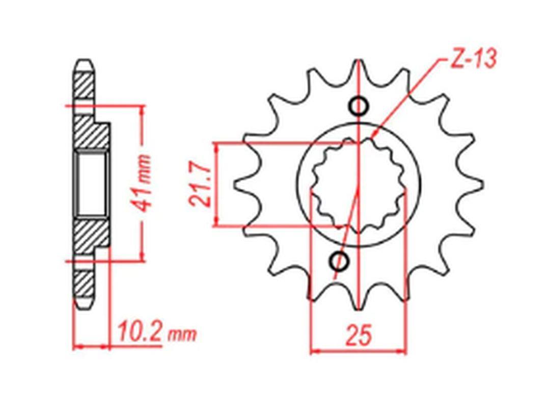Sprocket front MTX 10-9MN-15 (JTF308.15)