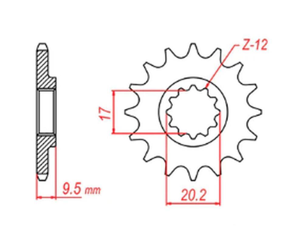 MTX PARTS řetězové kolo přední 7005 13 KTM SX 65 98-18 (JTF1906.13) (řetěz 420) (MTX PARTS řetězové kolo přední 7005 13 KTM SX 65 98-18 (JTF1906.13))