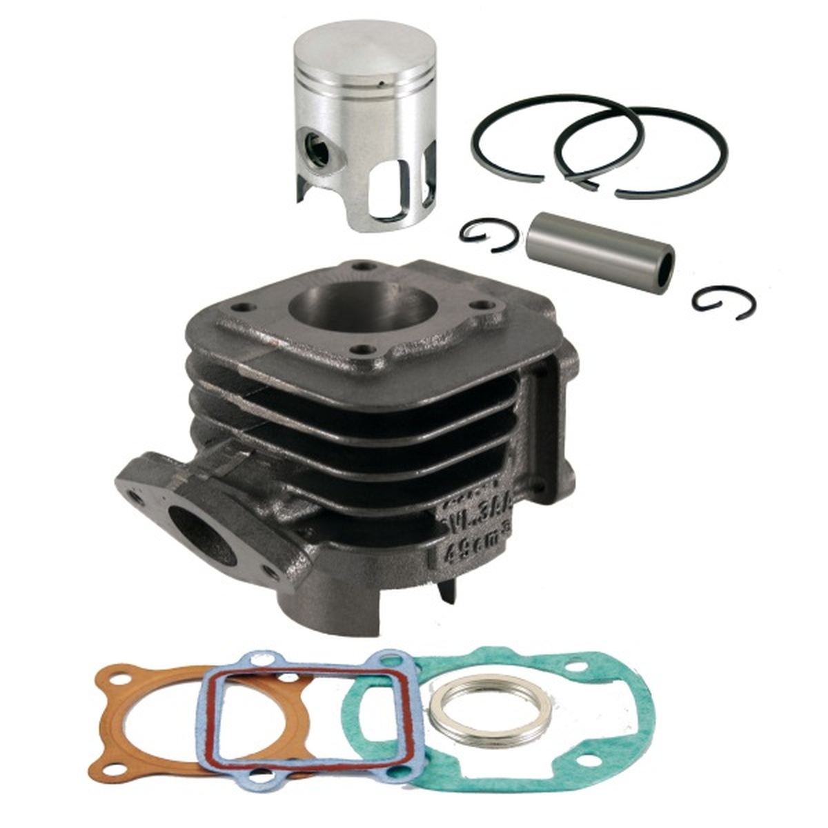 RMS complete cylinder APRILIA amico 50 94-98; sr 50 93; mbk 50 cw 90-03; YAMAHA 50 bws 97-03 (100080042)