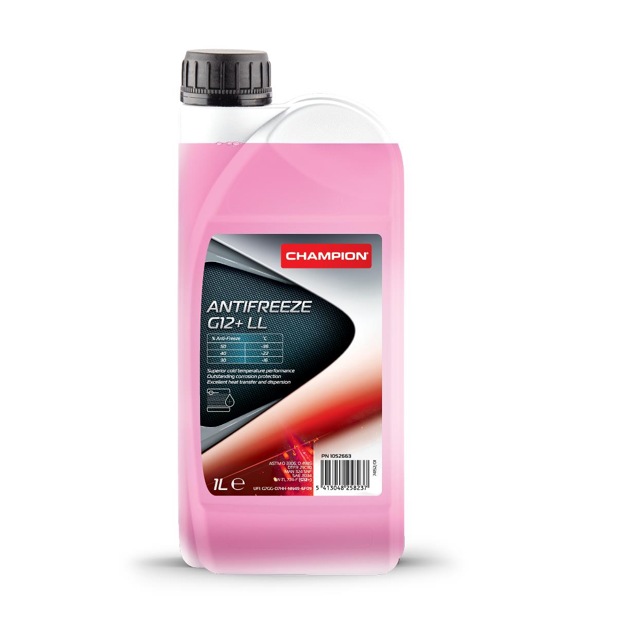 Levně CHAMPION chladící kapalinaY ANTIFREEZE G12+ LL 1L (CHAMPION chladící kapalinaY ANTIFREEZE G12+ LL 1L)