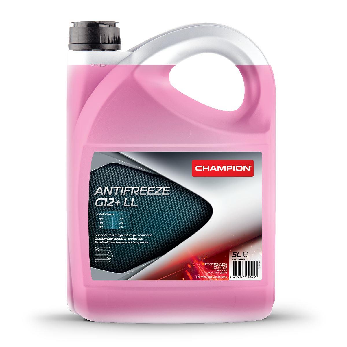 CHAMPION chladící kapalinaY ANTIFREEZE G12+ LL 5L