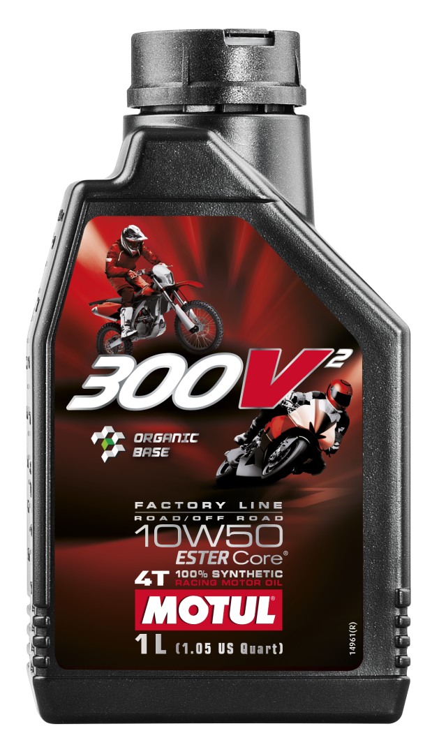 MOTUL motorový olej 300V2 4T FL ROAD / OFF ROAD FACTORY LINE závodní 10W50 1L (syntetický) (MOTUL motorový olej 300V2 4T FL ROAD / OFF ROAD FACTORY)
