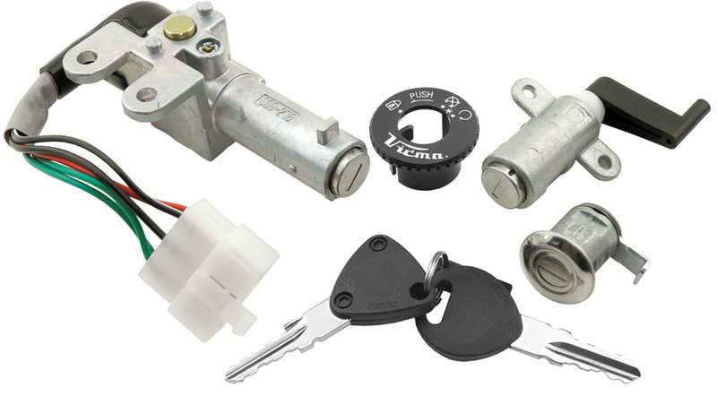 V PARTS (VICMA) spínač zapalování (obsahuje komplet zámků) KYMCO PEOPLE 50/125 1999-2012 (10891)