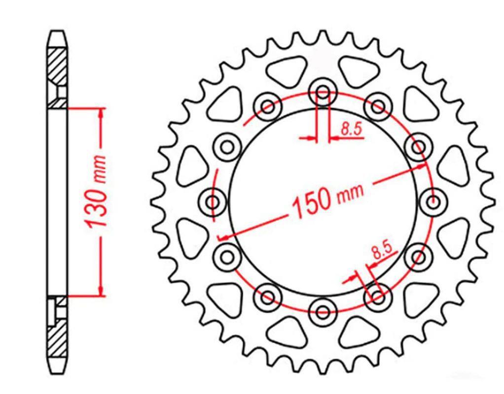 Levně MTX PARTS rozeta 245 41 HONDA XL 600 LM 85-88 (JTR245/2.41) (řetěz 520) (MTX PARTS rozeta 245 41 HONDA XL 600 LM 85-88 (JTR245/2.41) (řetěz 520))