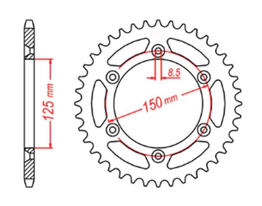 MTX PARTS rozeta 899 44 KTM SX/EXC (89944JT) (řetěz 520) (MTX PARTS rozeta 899 44 KTM SX/EXC (89944JT) (řetěz 520))