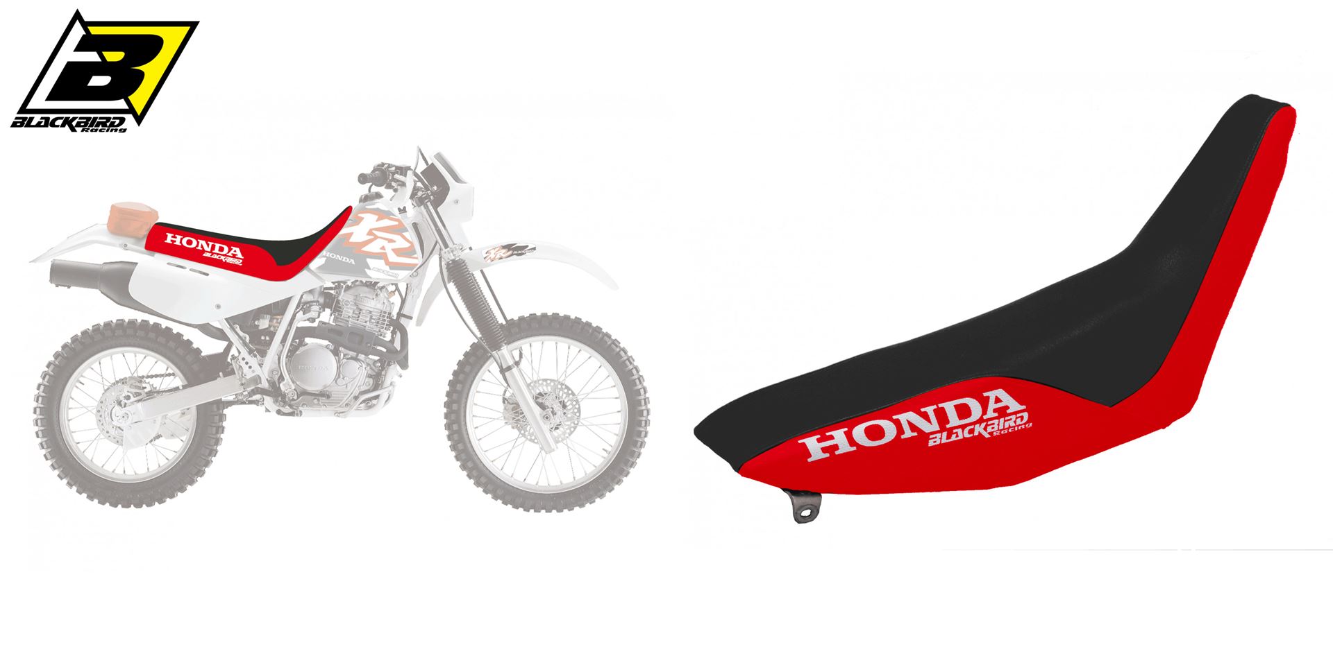 Levně BLACKBIRD potah sedla HONDA XR 600 88-99 LOGO HONDA, TRADITIONAL, barva černá/červená (BLACKBIRD potah sedla HONDA XR 600 88-99 LOGO HONDA,)