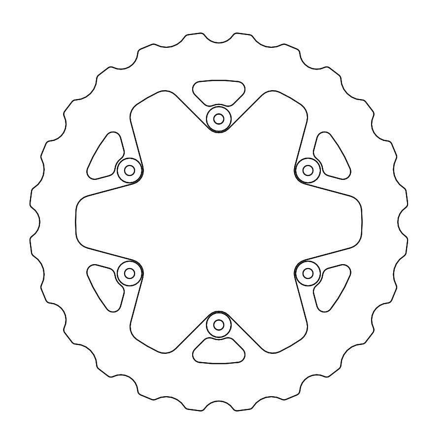 MOTO-MASTER brzdový kotouč zadní (plný) MUD sérieS (bláto) 245mm YAMAHA YZ 125 02-18, YZ 250 02-20, YZF 250/450 02-18 (MOTO-MASTER brzdový kotouč)