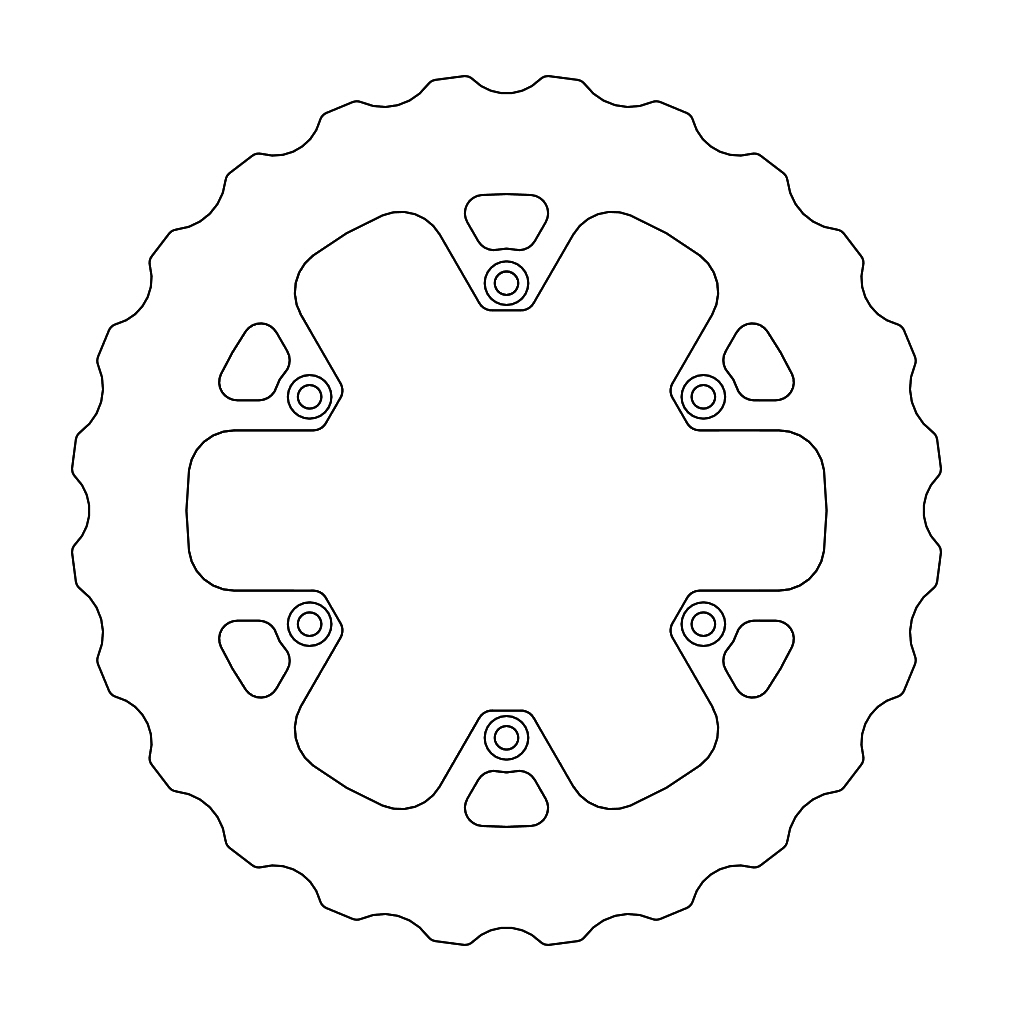 MOTO-MASTER brzdový kotouč zadní (plný) FIXED MUD sérieS (bláto) 240mm do BETA 250/300/350/390/400/430/450/480/498/500 RR 13-24 (MOTO-MASTER brzdový)