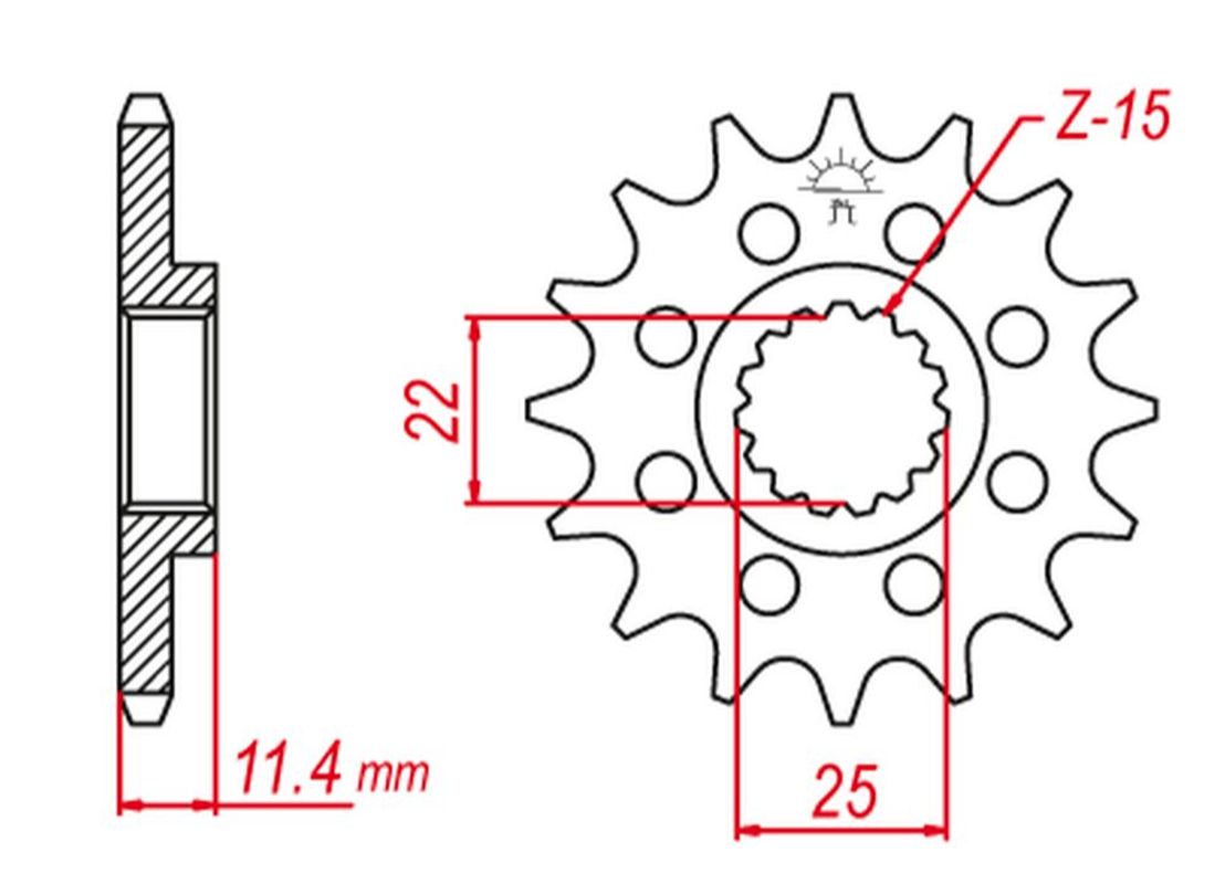 GROSSKOPF sprocket front 1252 17 (JTF1902.17)* (125217G)