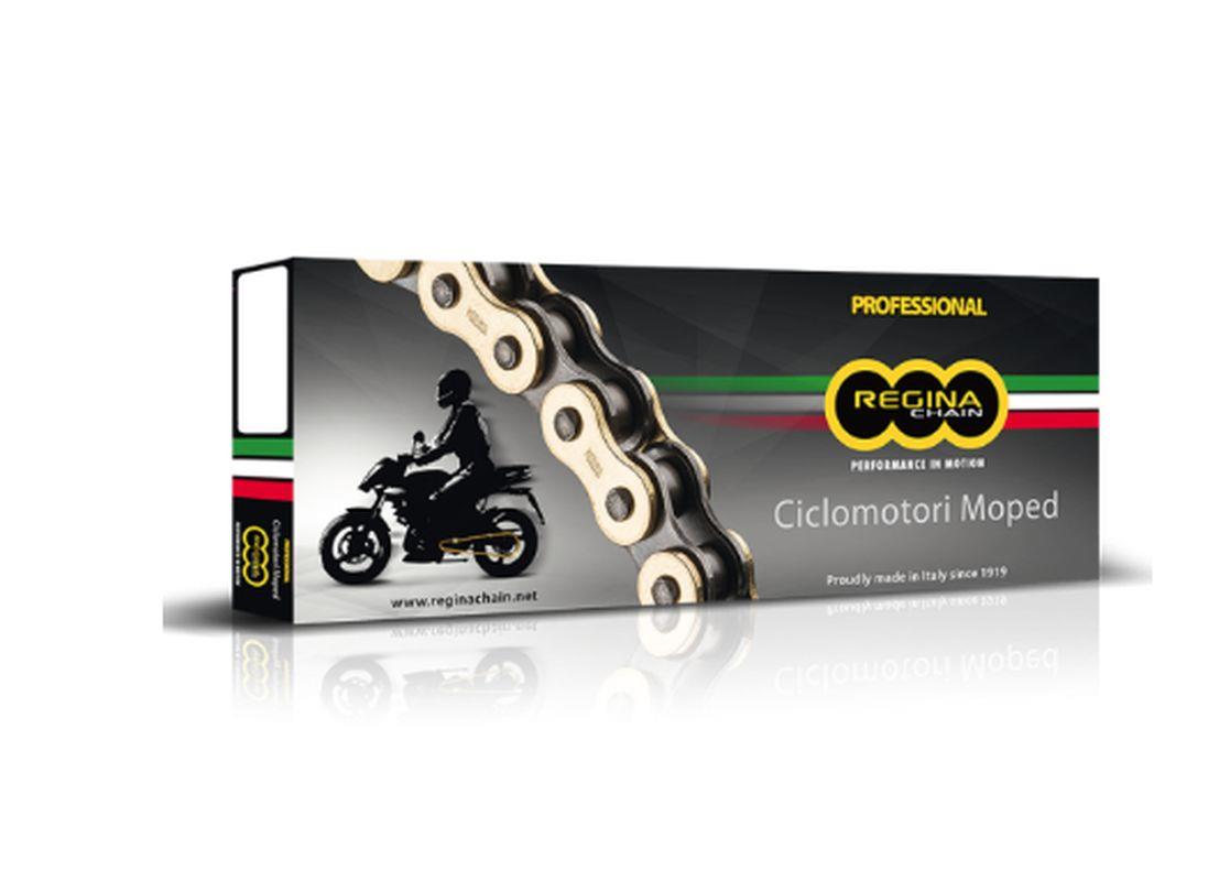 REGINA hnací řetěz 428EB-ORO (124 článků) STREET do 125 ccm zlatá (126EB-ORO/013) (bez O-kroužků)
