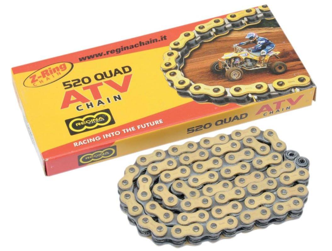 REGINA hnací řetěz 520QUAD (98 článků) Z-RING ATV do 500 ccm zlatá (135QUAD/1009)