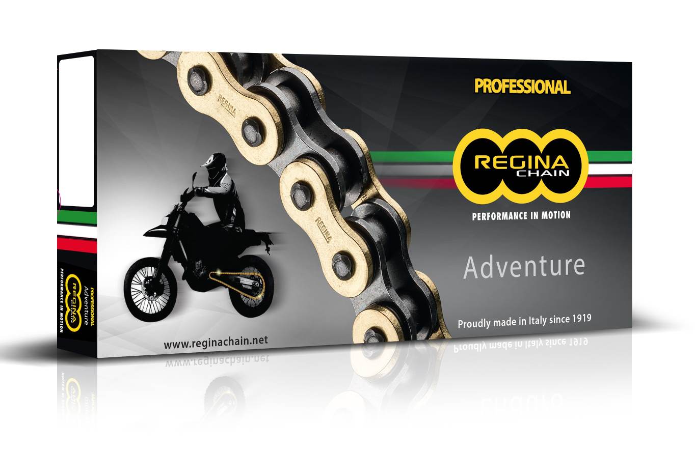 REGINA hnací řetěz 520ZRE (112 článků) Z-RING ENDURO do 650ccm (zlatá) včetně spojek (135ZRE/1004)