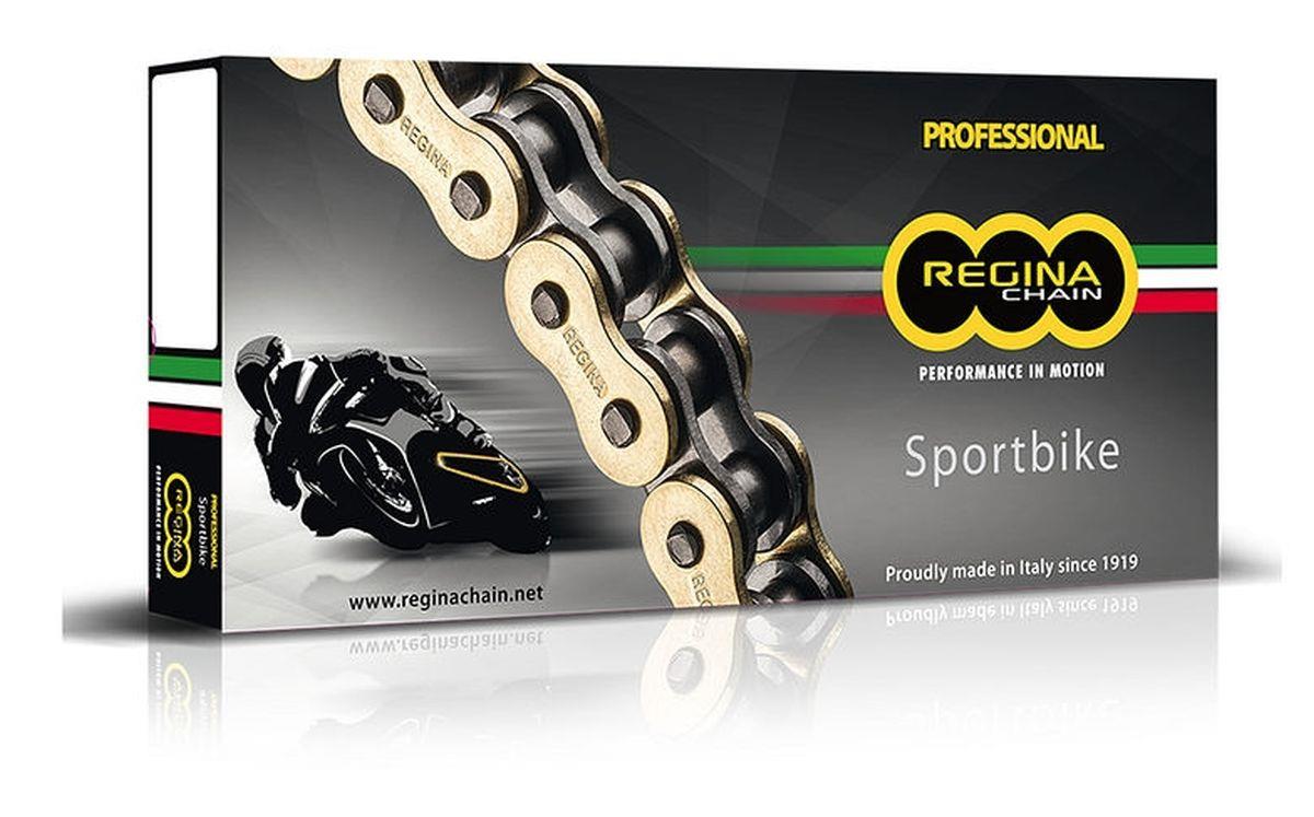 REGINA hnací řetěz 520ZRP (108 článků) Z-RING TOURING-STREET do 1000 ccm zlatá včetně spojek (135ZRP/008)