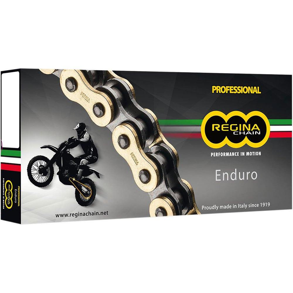 REGINA hnací řetěz 520ZSE (112 článků) Z-RING ENDURO ULTRALIGHT do 500ccm (zlatá) včetně spojek (135ZSE/1000)