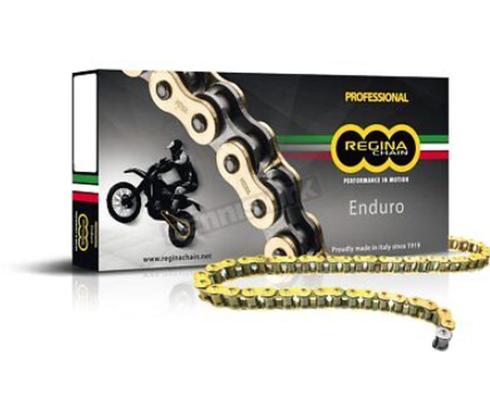 REGINA hnací řetěz 525ZRE (110 článků) Z-RING ENDURO do 750 ccm zlatá včetně spojek (137ZRE/011)