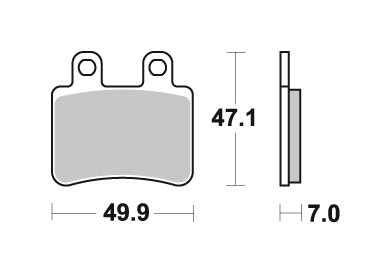 SBS brzdové destičky KH350 STREET STANDART keramické barva černá BMW C125/200, MALAGUTI MADISON 3, přední