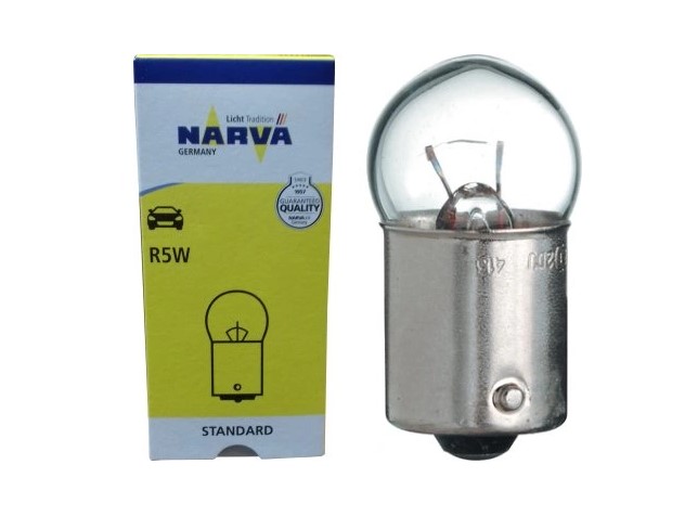 NARVA žárovka 12V 5W BA15S R5W 1 kus (bílé sklo) (NARVA žárovka 12V 5W BA15S R5W 1 kus (bílé sklo))